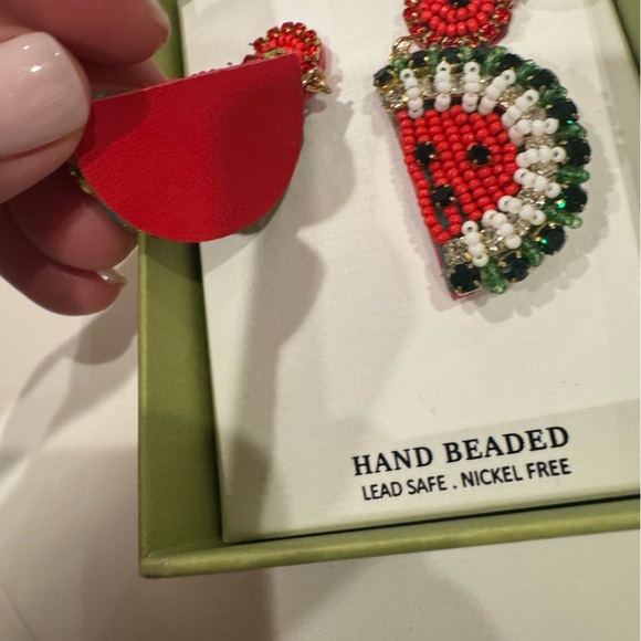 Piper K Hand Beaded fun watermelon earrings 🍉🍉 add some fun& flare to any outfit - Picture 5 of 8